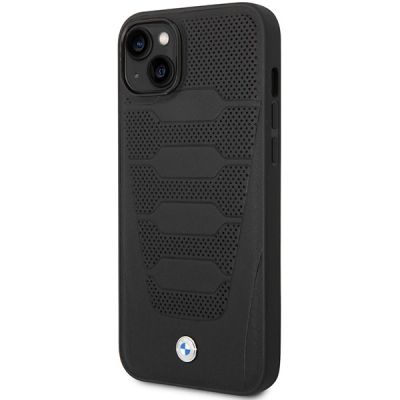 2. Etui BMW Leather Seats Pattern na iPhone 14 - czarne