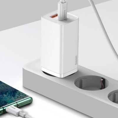 9. Baseus GaN2 Lite szybka ładowarka sieciowa 65W USB / USB Typ C Quick Charge 3.0 Power Delivery (azotek galu) biały (CCGAN2L-B02)