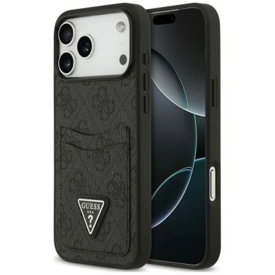 Etui Guess 4G nauble Card Triange na iPhone 18 Pro Max / 17 Pro Max - czarne