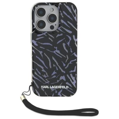 2. Etui Karl Lagerfeld Zebra With Cord na iPhone 16 Pro - fioletowe