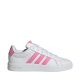 Buty dla dzieci adidas Grand Court 3.0 biało-różowe HP3528