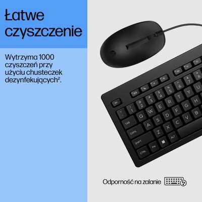 31. HP Przewodowa mysz i klawiatura 225 Combo