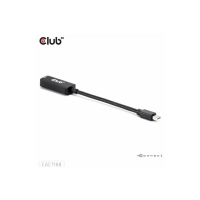 CLUB3D CAC-1188 adapter kablowy 0,09 m Mini DisplayPort HDMI Czarny