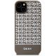 2. Etui DKNY Leather Printed Pattern Metal Logo MagSafe na iPhone 15 / 14 / 13 - brązowe