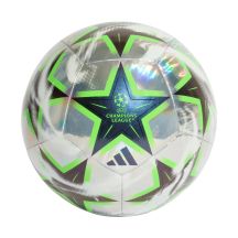 Piłka nożna adidas UCL Training 26/27 League Stage Foil srebrno-czarno-zielona KE9774