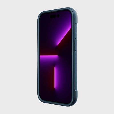 8. Raptic X-Doria Clutch Built Case etui iPhone 14 z MagSafe pokrowiec plecki niebieski