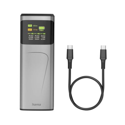 6. Hama High Power Litowo-jonowa (Li-Ion) 20000 mAh Szary