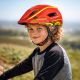 9. Kask rowerowy fullface dziecięcy Wozinsky z tylną lampką USB 52-56 cm - czerwono-żółty