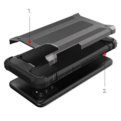 6. Hybrid Armor pancerne hybrydowe etui pokrowiec Samsung Galaxy A03s czarny