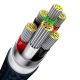 6. Baseus Flash Series II kabel USB - USB Typ C / Lightning / micro USB 100 W 1,2 m niebieski (CASS030003)