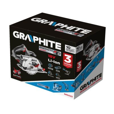 12. Graphite 58G023 przenośna pilarka tarczowa 16,5 cm Szary, Czerwony, Srebrny 4200 RPM