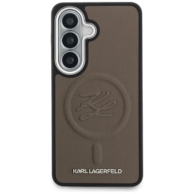 3. Etui Karl Lagerfeld Embossed Ring Initials MagSafe na Samsung Galaxy S26 - brązowe
