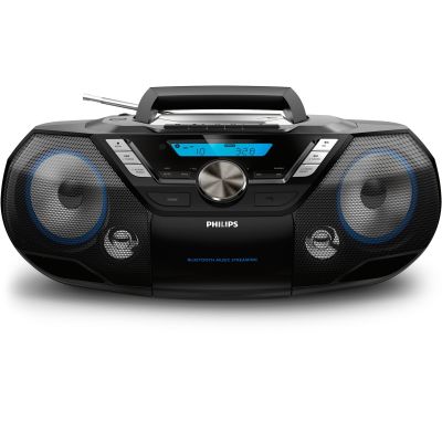 3. Philips AZB798T/12 przenośny system stereo Analogowe i cyfrowe 12 W DAB, DAB+, FM Czarny Odtwarzacz mp3