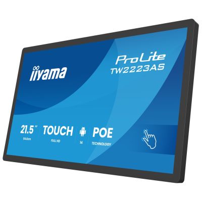 5. iiyama TW2223AS-B3P signage display Interaktywny płaski panel 54,6 cm (21.5") Wi-Fi 450 cd/m2 Full HD Czarny Ekran dotykowy Procesor wbudowany Android 24/7