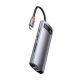 8. Hub Baseus Metal Gleam 8w1 USB-C - USB-C PD 100W 1x HDMI 4K 30Hz 1x czytnik kart SD i microSD 3x USB-A 3.2 1xRJ45 - szary
