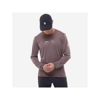 3. Koszulka męska MILLET Intense Ts Ls M fioletowa śliwkowa