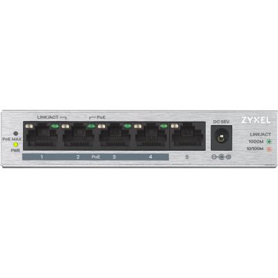 18. Switch Zyxel GS1005-HP 5p PoE (PoE+: 4) 60W Unmanaged Gigabit