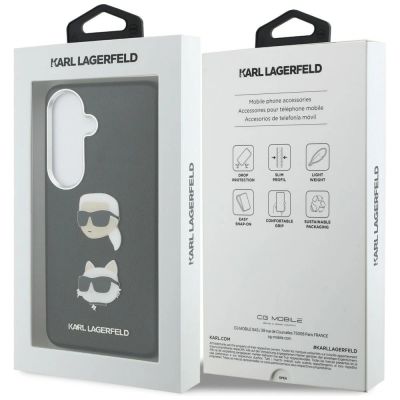 8. Etui Karl Lagerfeld Saffiano Double Heads Metal na Samsung Galaxy S26+ - czarne
