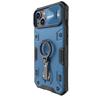 2. Nillkin CamShield Armor Pro Magnetic Case etui iPhone 14 Plus magnetyczny pokrowiec MagSafe z osłoną na aparat niebieskie