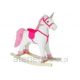 Koń na biegunach Jednorożec biały 74cm 2252 Lean Toys
