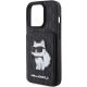 6. Etui Karl Lagerfeld Saffiano Cardslots and Stand Monogram Choupette do iPhone 15 Pro - czarne