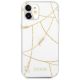 3. Etui Guess Gold Chain Collection na iPhone 12 mini - białe