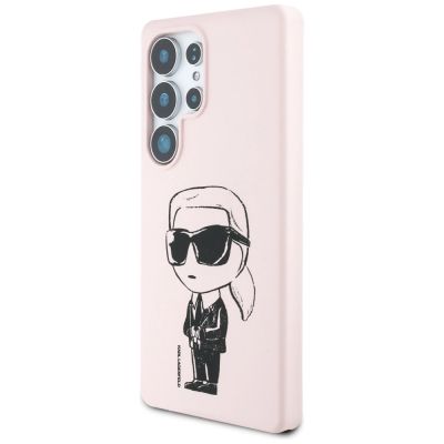2. Etui Karl Lagerfeld Silicone Graffiti Ikonik Printed Logo MagSafe do Samsung Galaxy S25 Ultra - różowe