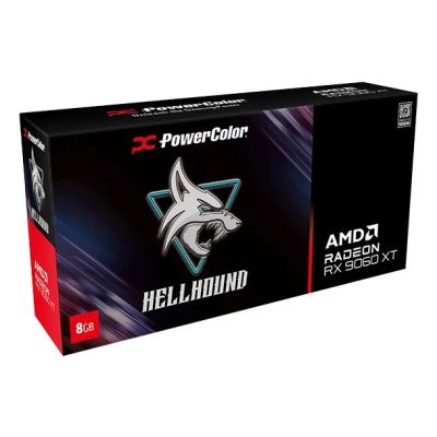 2. PowerColor Hellhound AMD Radeon RX 9060 XT 8GB GDDR6
