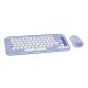 5. Logitech Pop Icon Combo klawiatura Dołączona myszka Uniwersalne Bluetooth QWERTY Turecki Liliowy, Biały