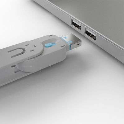 3. Lindy 40452 bloker portów Blokada portu + klucz USB Typu-A Niebieski Kopolimer akrylonitrylo-butadieno-styrenowy (ABS) 5 szt.