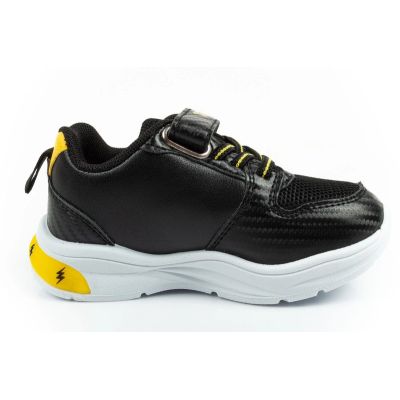 4. Leomil buty sportowe dziecięce sneakersy Pokemon lekkie na rzep LED czarne żółte