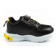 4. Leomil buty sportowe dziecięce sneakersy Pokemon lekkie na rzep LED czarne żółte