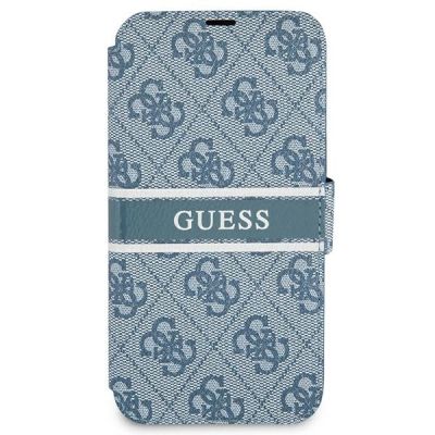 2. Etui Guess 4G Stripe na iPhone 13 mini - niebieskie