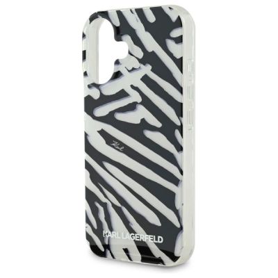 5. Etui Karl Lagerfeld IML Zebra Pattern & Cord na iPhone 16 - czarne