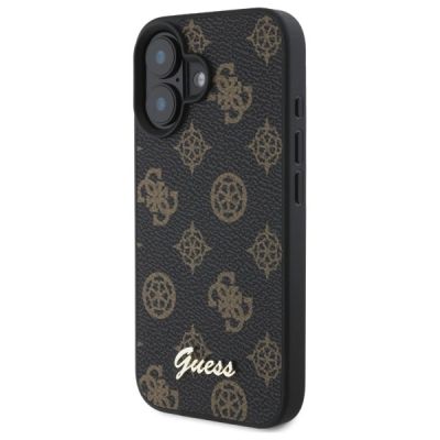 2. Etui Guess Peony Script MagSafe na iPhone 16 - czarne