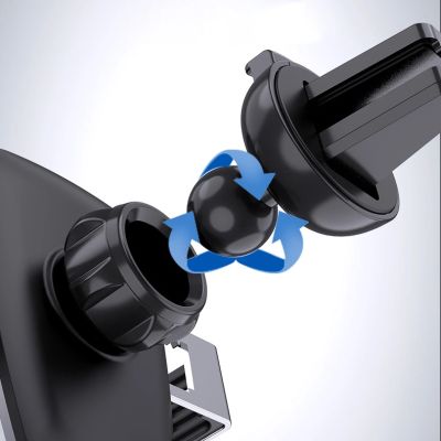 9. Grawitacyjny uchwyt samochodowy do smartfona na kratkę nawiewu srebrny (YC08)