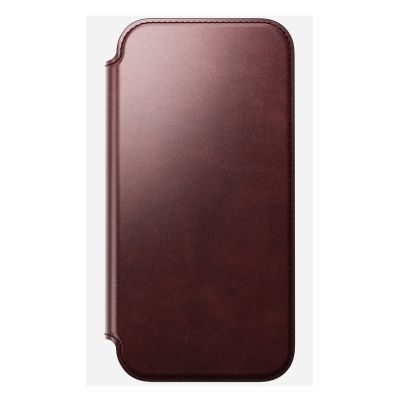 6. NOMAD Modern Leather Folio - skórzane etui do iPhone 17 Pro Max kompatybilne z MagSafe, skóra Horween (burgundy)