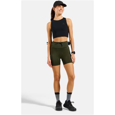 4. Koszulka tech. bez rękawów damska ODLO Tank crop X-ALP TRAIL CARGO czarna