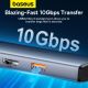 15. HUB USB 6w1 Baseus Metal Gleam Series II USB-A/USB-C/USB-C PD/HDMI/RJ45 - czarny