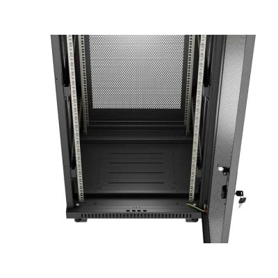 23. LANBERG SZAFA INSTALACYJNA RACK STOJĄCA 19" 24U 600X600 CZARNA DRZWI PERFOROWANE LCD (FLAT PACK) V2