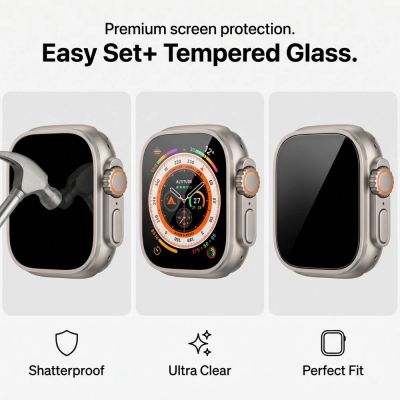 14. Szkło hartowane Tech-Protect Easy Set+ 2-pack na Apple Watch Ultra 1 / 2 49 mm - przezroczyste