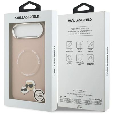 8. Etui Karl Lagerfeld Karl & Choupette Pins MagSafe do iPhone Air różowe