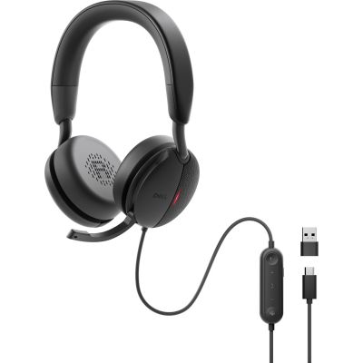 4. DELL WH5024 Zestaw słuchawkowy Przewodowa Opaska na głowę Połączenia/muzyka USB Type-C Czarny