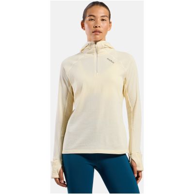 Bluza z kapturem damska Odlo X-ALP Mid layer hoody beżowa