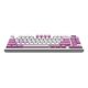 4. MSI FORGE GK600 TKL WIRELESS VIOLET klawiatura Gaming USB + Bluetooth QWERTY Hiszpański Różowy, Fioletowy, Biały