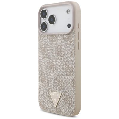 3. Etui Guess 4G Strap Triangle Logo MagSafe na iPhone 17 Pro Max - różowe