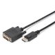 2. Kabel adapter DisplayPort, DP - DVI (24+1)M/M, 2.0m, 10er Set, Full HD, CE, bl