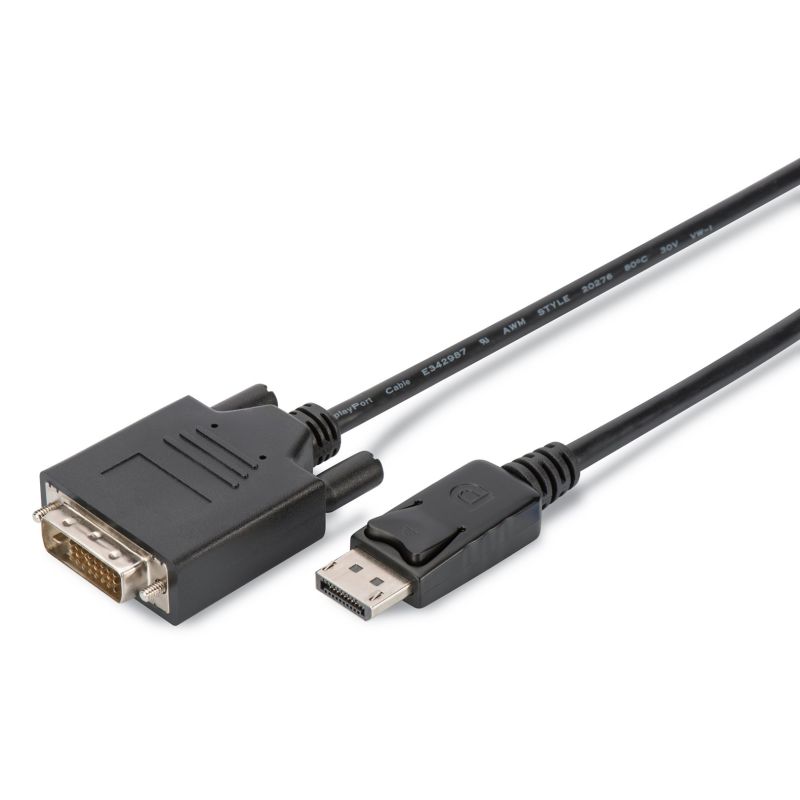 2. Kabel adapter DisplayPort, DP - DVI (24+1)M/M, 2.0m, 10er Set, Full HD, CE, bl