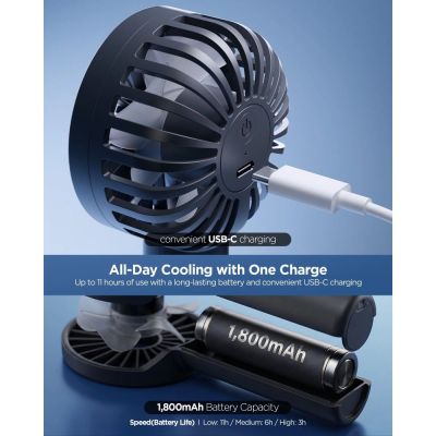 5. Mini wentylator Spigen A905 Mini Portable Handheld Fan - czarny