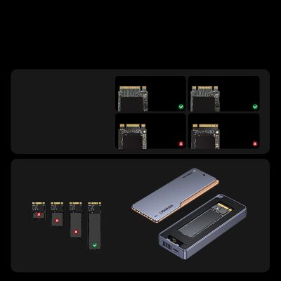 4. Obudowa Ugreen D703 na dysk USB4 40Gb/s M.2 NVMe SSD z chłodzeniem aktywnym - szara